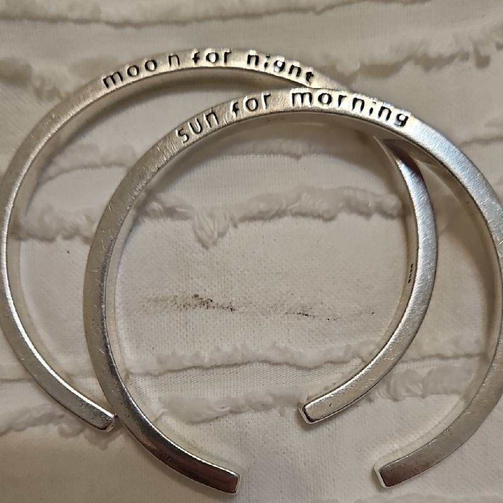 Silver Engraved Bangles